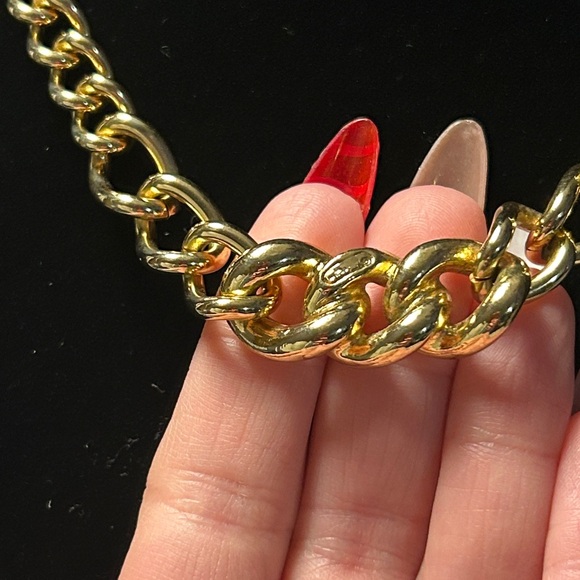 286. Dior Gold Chain Necklace with Crystal Accents (with COA) - Picture 5 of 6